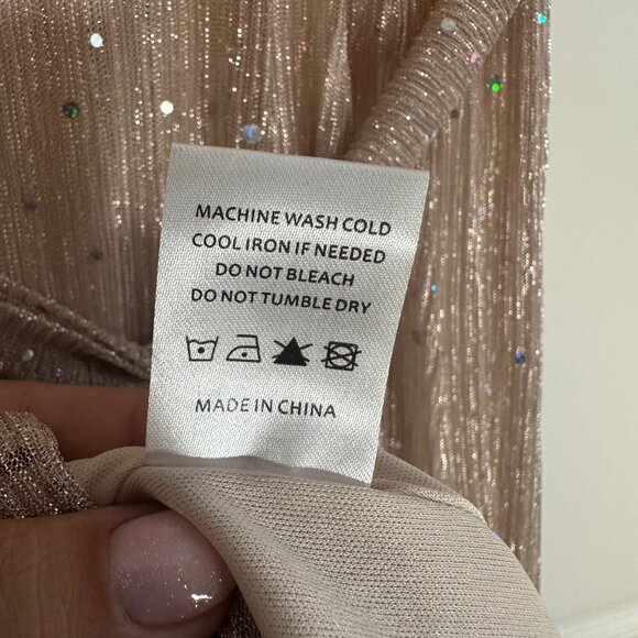 Baltic Born Grace Sparkle Gown Dress in Champagne Medium - NWT - Picture 15 of 15